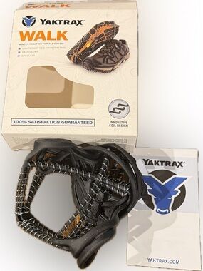 Yaktrax WALK Traction Ice Snow Unisex Size Large, Black - Size Chart In Photos